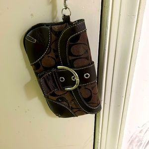 Brown coach wristlet